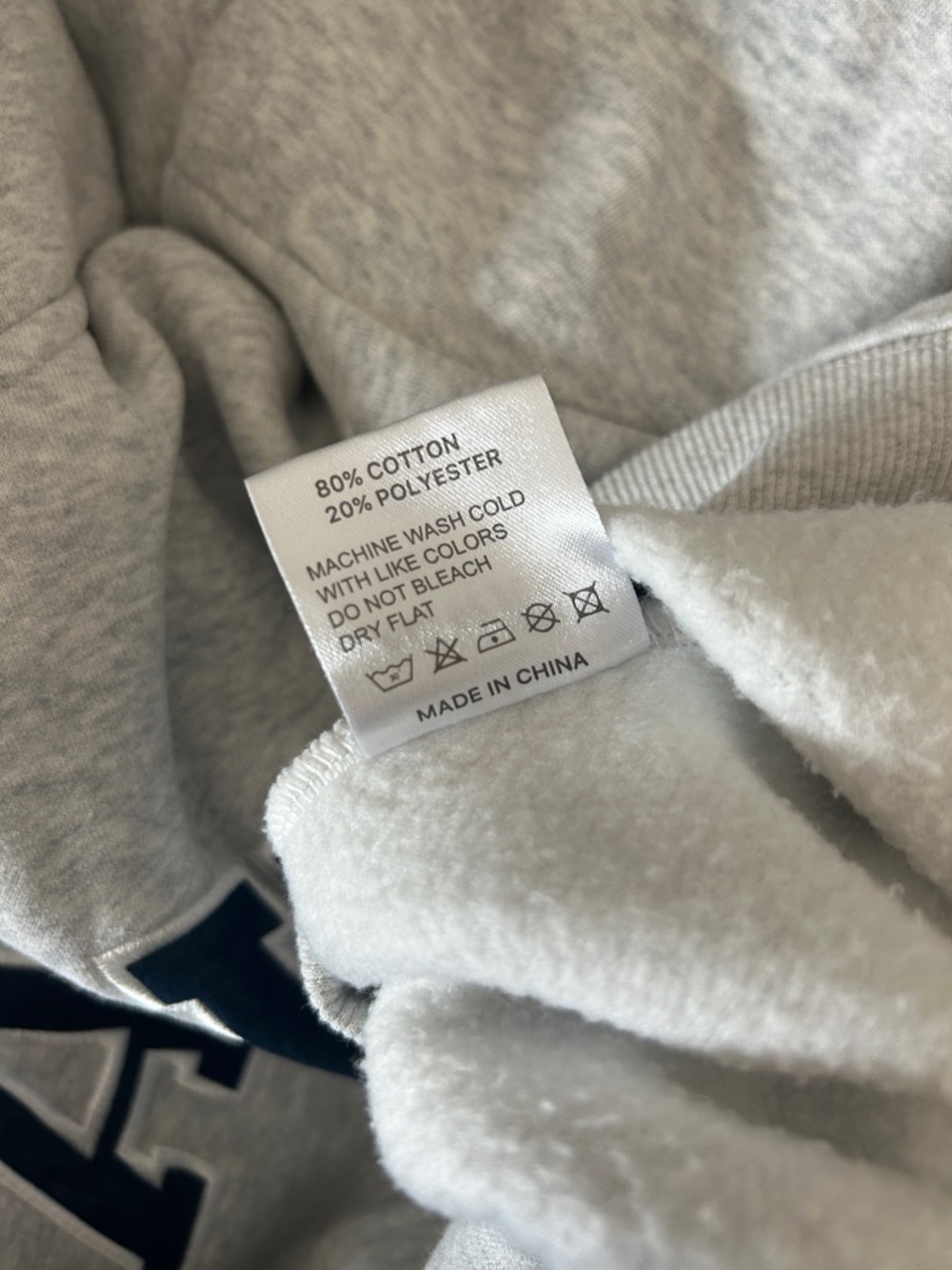 PARKE 100% AUTHENTIC Varsity Hoodie Sweatshirt- Grey/Navy- Size S/M - Picture 12 of 15